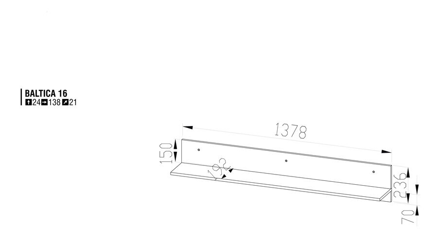 Polica Baltica 16 (dub lefkas)