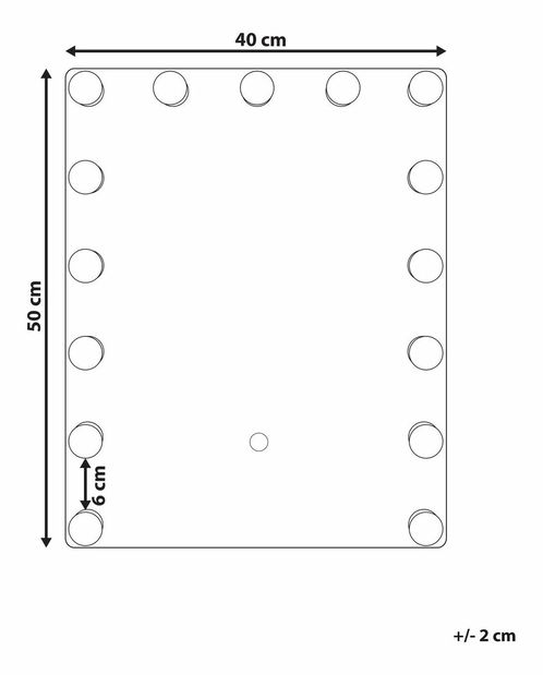Nástenné zrkadlo Lucza (strieborná)
