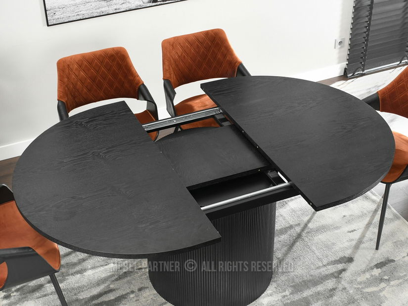 Blagovaonski stol Paga (crno drvo + crna)