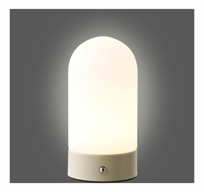 Stolová lampa Aselia (béžová + biela)