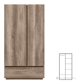 Šatníková skriňa BRW Anticca SZF2D1S