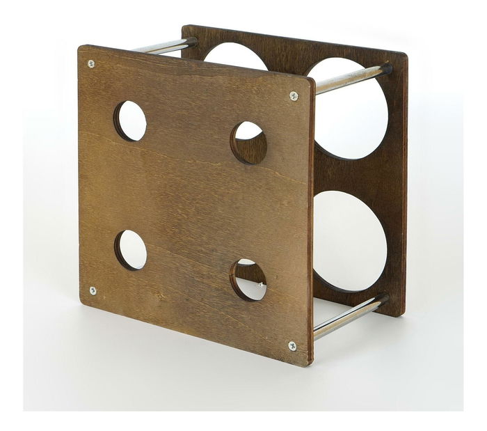 Dekoratívny stojan na víno Vanute 5 (orech) 