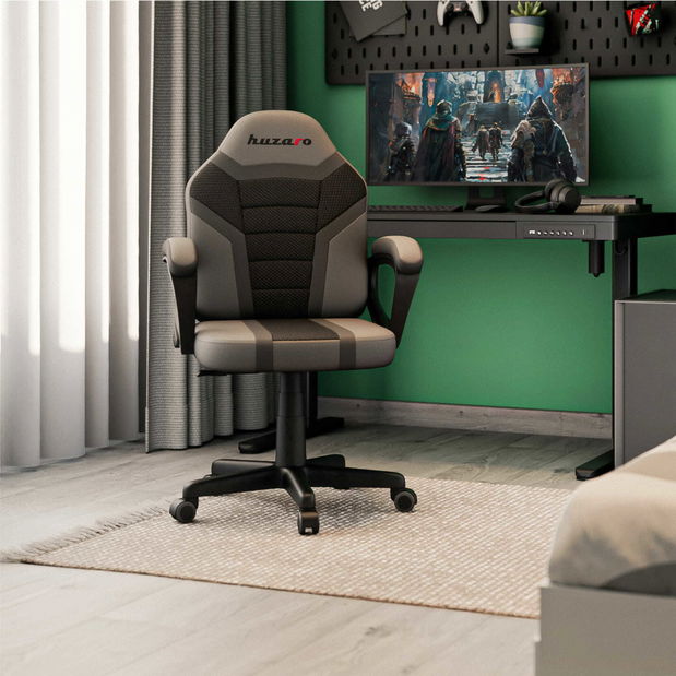 Scaun gaming pentru copii Rover 1 (negru + gri)