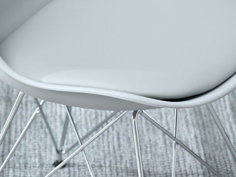 Stolička Large Rod (sivá + chrómová)