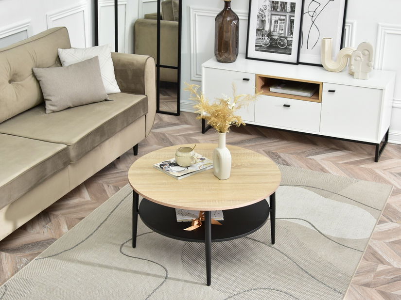 Stolić za kavu Randolf Xl (sonoma + crna)