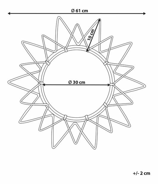 Nástenné zrkadlo Alfonso (béžová)