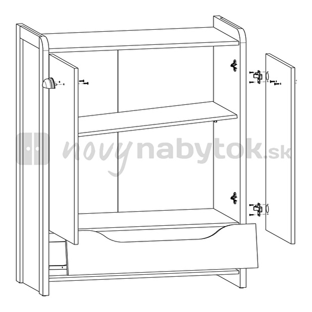 Komoda BRW Rupi KOM2D1S/120