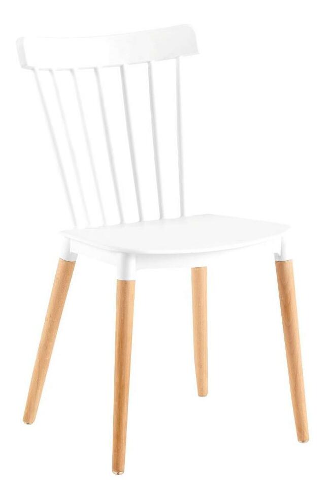 Jedálenská stolička Cosima (biela + buk)