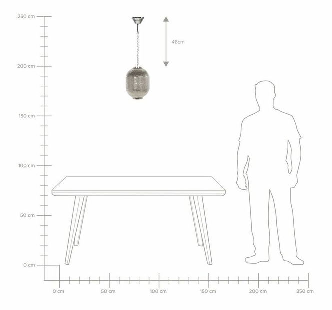 Stolná lampa Manor (strieborná)