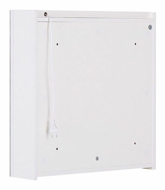 Kúpeľňová skrinka Thabit (biela) (s osvetlením)