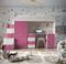 Gyerekágy Ruby IV S (kasmír + fényes rózsaszín) (ágyrácsokkal)