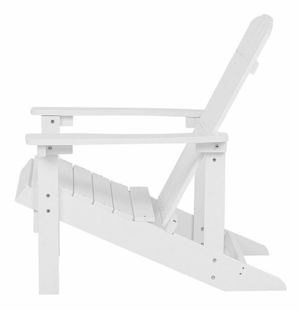 Záhradná stolička s podnožkou Adack (biela)