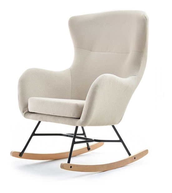 Kreslo Nesia (béžová + buk čierny)