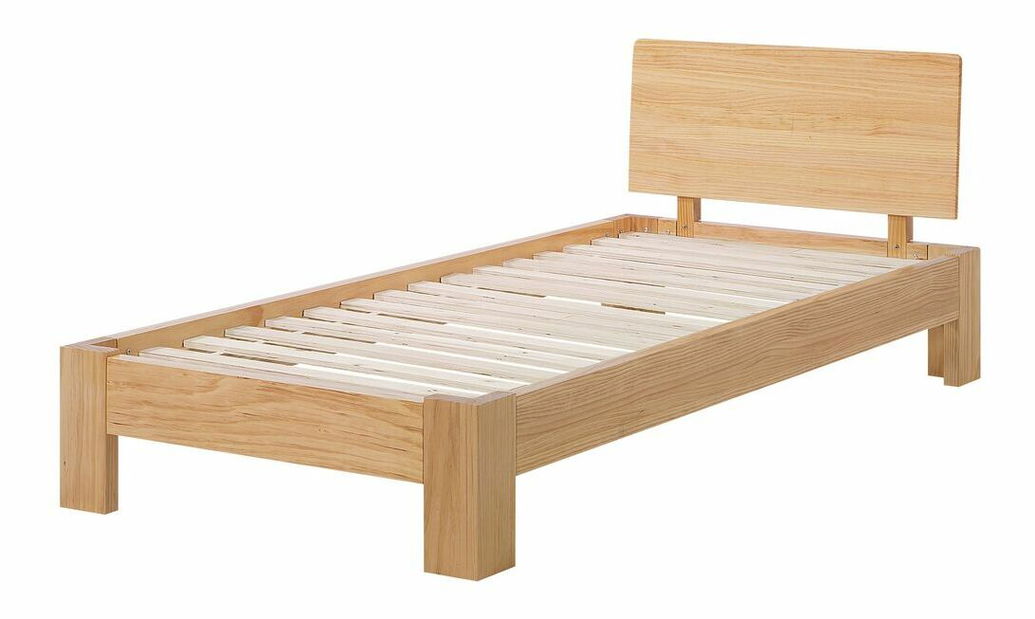 Jednolôžková posteľ 90 cm ROYAL (s roštom) (svetlé drevo)