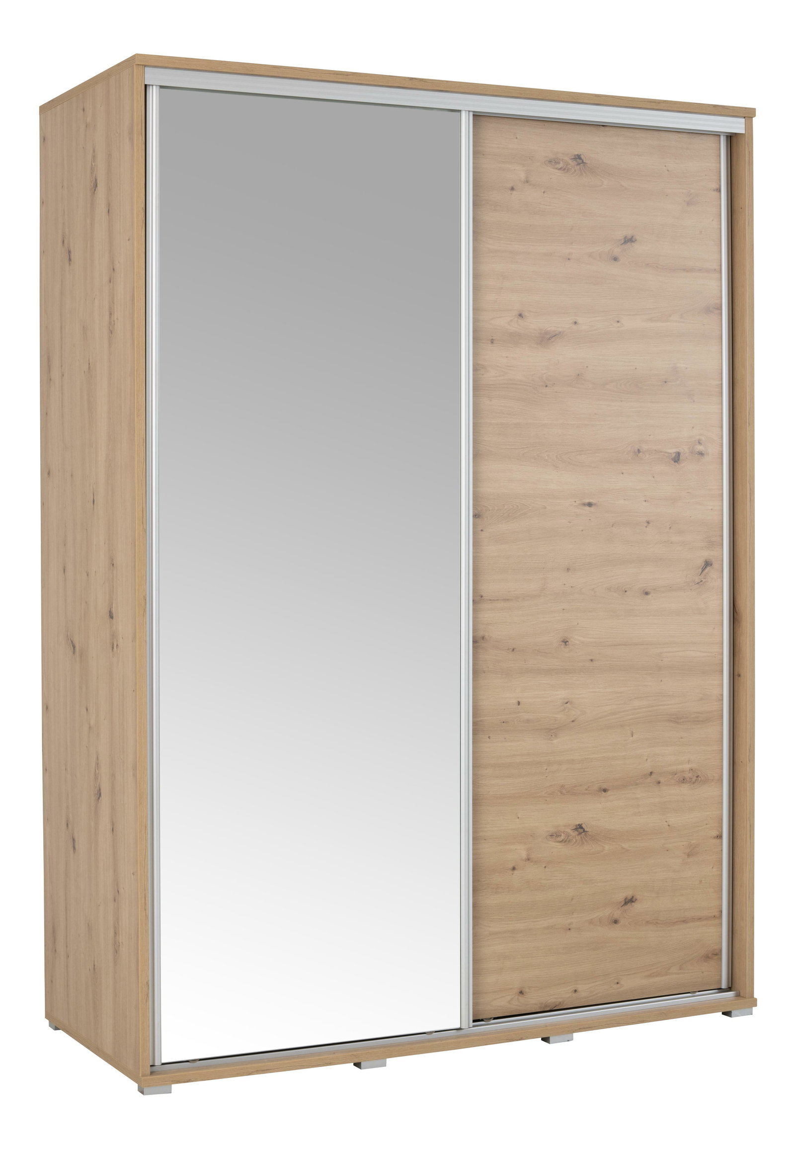 Ruhásszekrény tolóajtókkal Peldon 155 (artisan tölgy) (tükörrel)