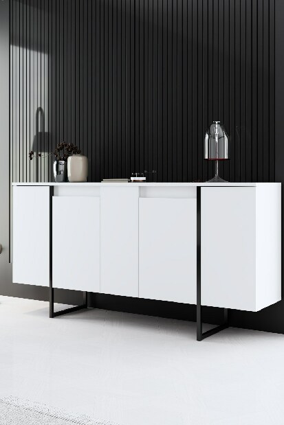 Mobilier living Luna (Alb + Negru)