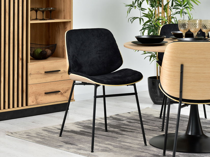Scaun Jordan (stejar negru + negru)