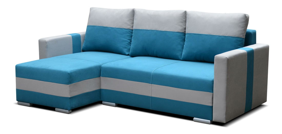 Sarokkanapé Farah (kék + világos szürke) (B)