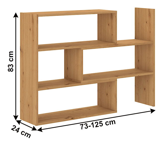 Polcos szekrény Klonale III (artisan tölgy)