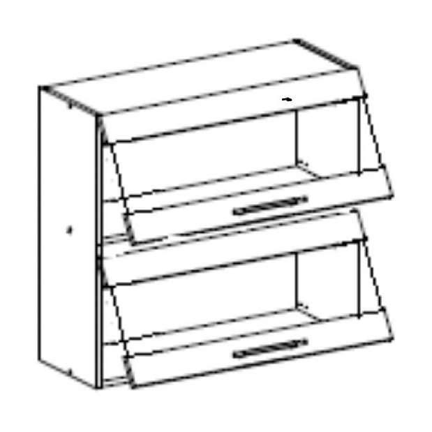 Dulap superior de bucătărie Flor W-80 K2S