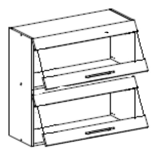 Dulap superior de bucătărie Flor W-80 K2S