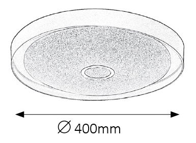 Stropna svjetiljka Skyler 2297 (krom) (prigušiva)