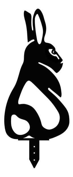 Set decorativ de accesorii metalice pentru grădină Rabit (Negru) *vânzare stoc