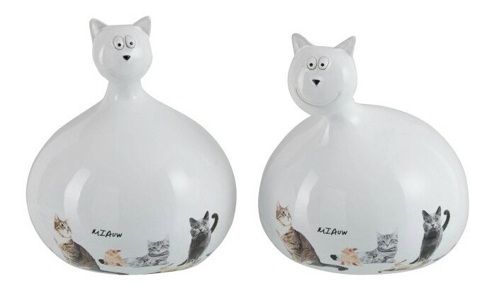 Figurína Jolipa Zvieratko instant Happiness (16x16x21cm) (Biela) (4ks)