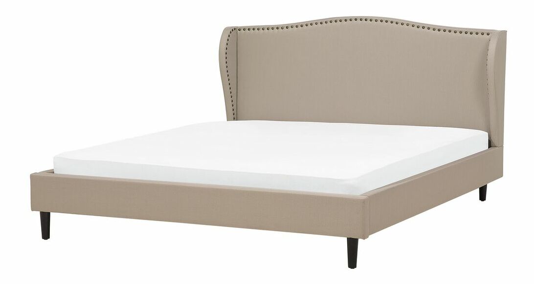 Franciaágy 180 cm COLLETTE (ágyráccsal) (bézs)