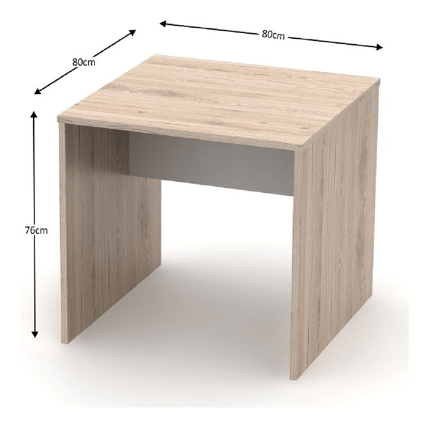 Masă PC Tempo Kondela Rumia (stejar san remo + alb)