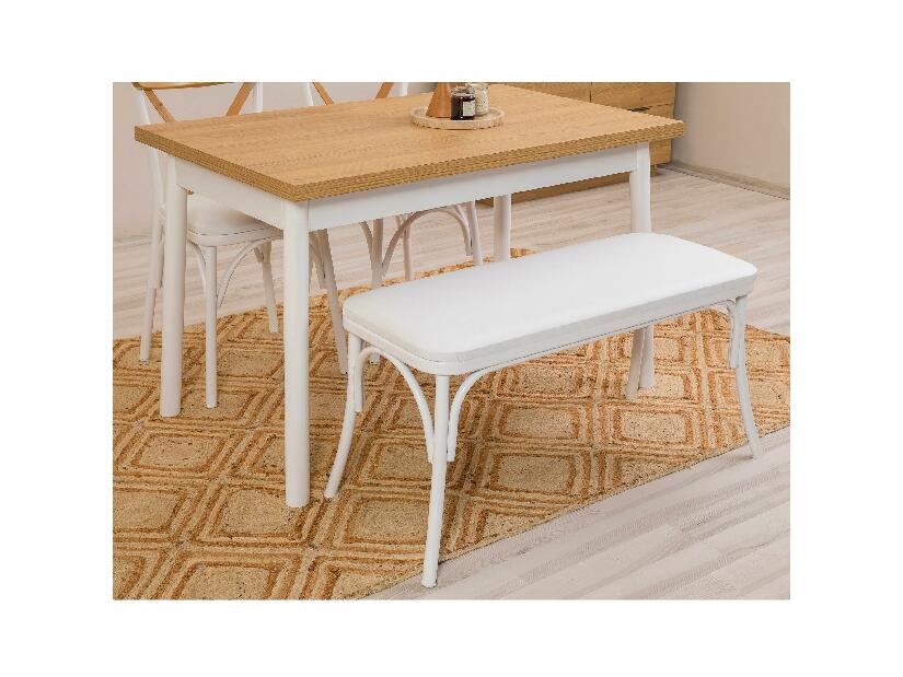 Set mobilier sufragerie Duvasa 15 (alb) (pentru 4 persoane)