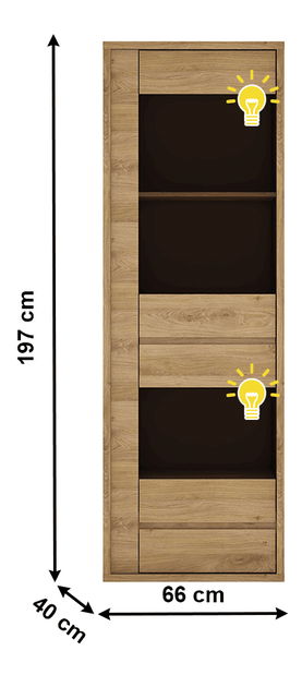 Vitrina Sygrin Typ 01 (hrast shetland)