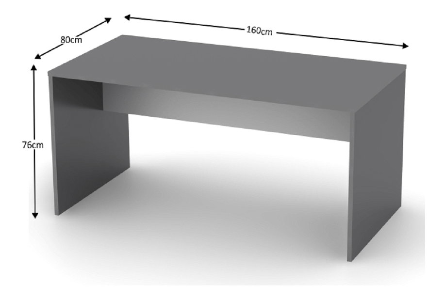 PC stolík Tempo Kondela Rumia (grafit + biela)