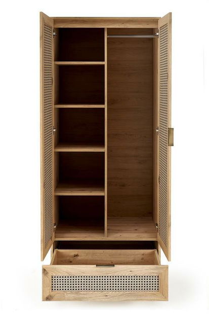 Šatníková skriňa 80 cm Borrae (čierna)