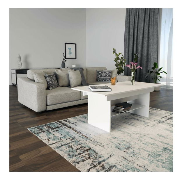 Blagovaonski stol na razvlačenje- Tempo Kondela Likud (bijela) (za 4-6 osoba)