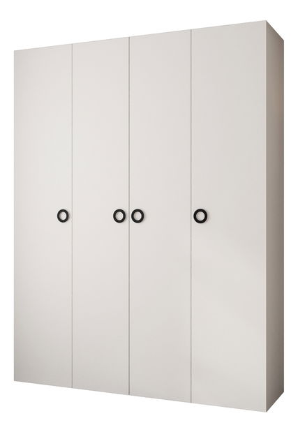 Šatníková skriňa 190 cm Carmela 40-1 (biela + čierna)