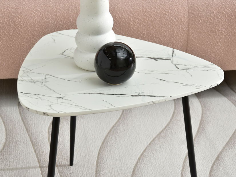 Konferenčný stolík Rossi S (biela + čierna)