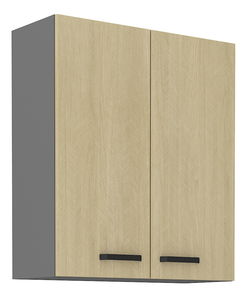Horná kuchynská skrinka Scarmi 80 G-90 2F (Antracit + Herringbone scandi)