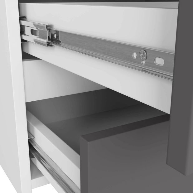 Komoda Crueldad (biela + grafit)