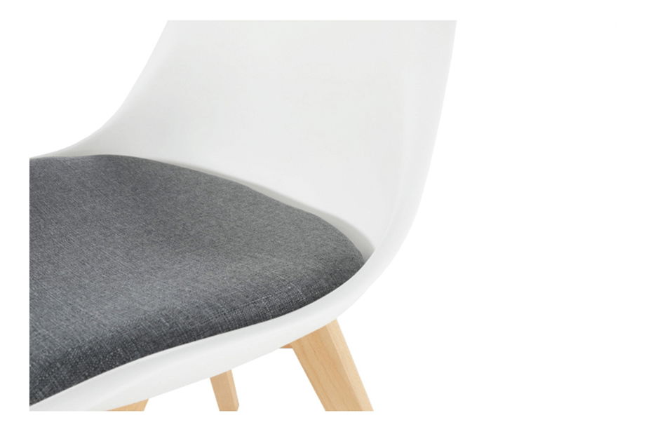 Jedálenská stolička Ambany (biela + sivá)