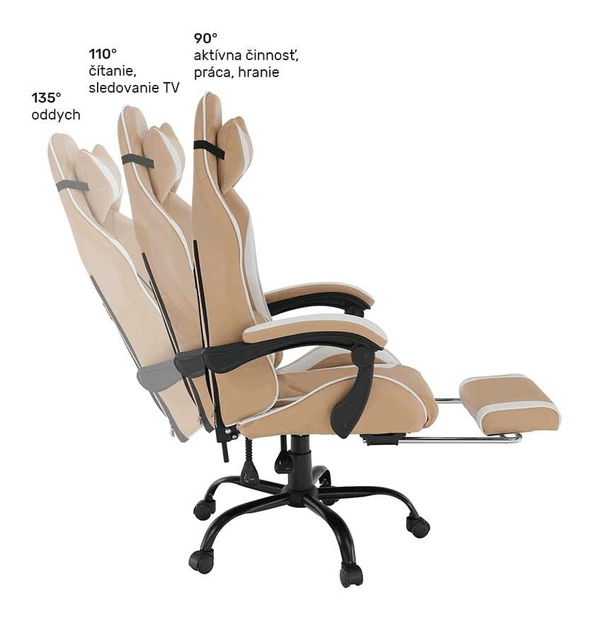 Uredska fotelja Oswaldo (bež + bijela )