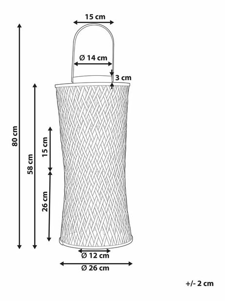 Svijećnjak 58 cm Macza (prirodna)