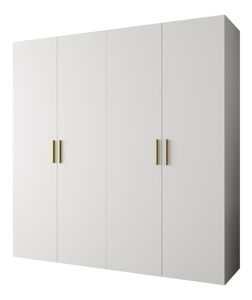 Dulap de haine 200 cm Borry 1 (alb + Auriu)