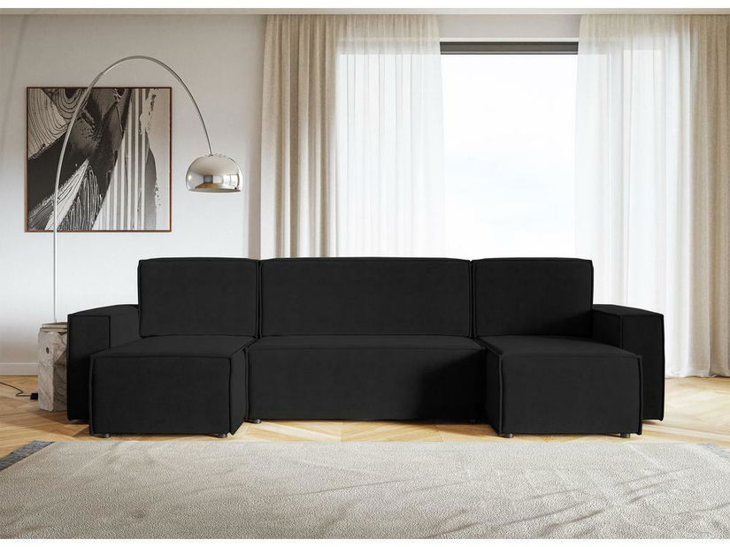 Colțar în formă de U Copenhagen U (negru + negru)