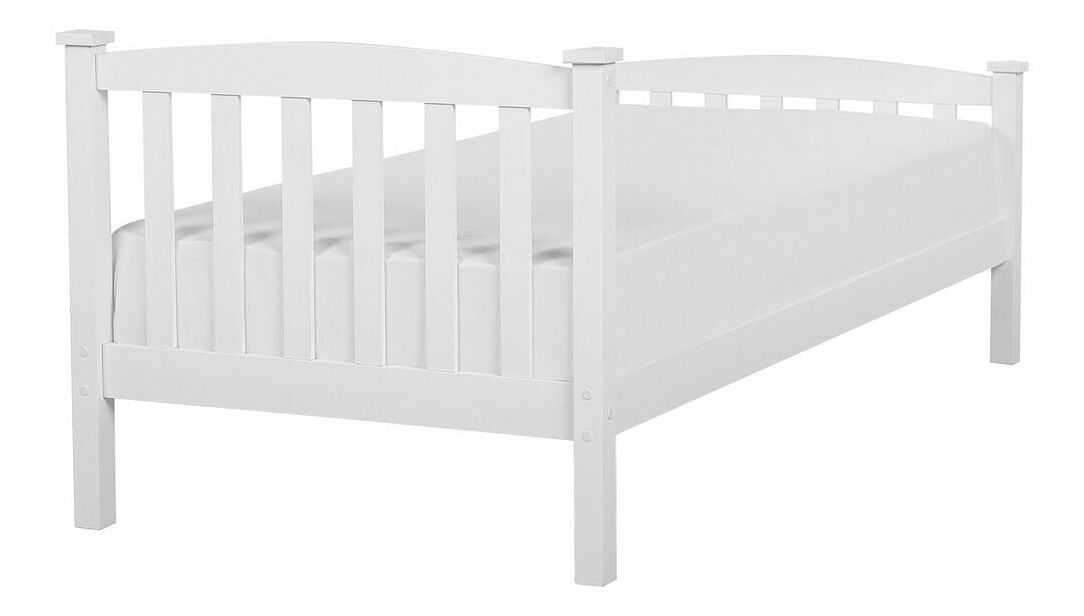 Jednolôžková posteľ 90 cm GERNE (s roštom) (biela)