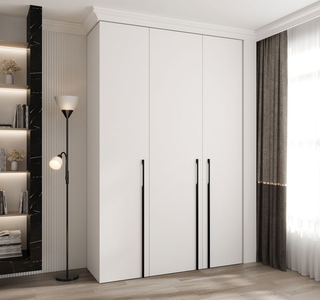 Ruhásszekrény 160 cm Carmela 40-3 (fehér + fekete)