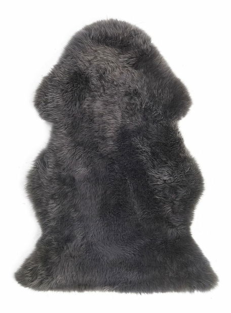 Koberec 65x110 cm ULUNDI (koža) (tmavosivá)