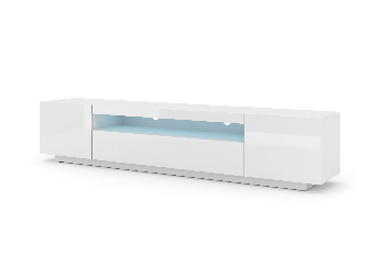 TV aszta/Szekrény Aurinko 200 (fényes fehér) (világítással)