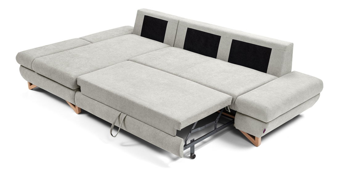 Rohová sedacia súprava Aveley (popolavá) (L)