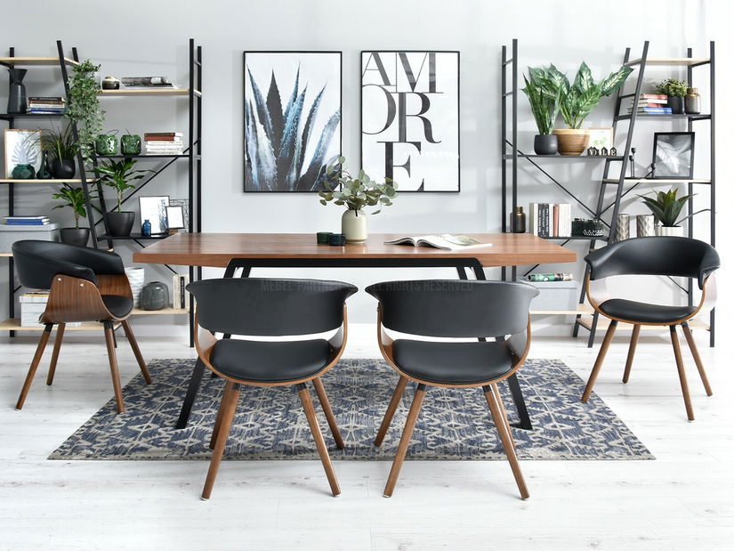 Stolica Enzo K (tamni orah + orah)